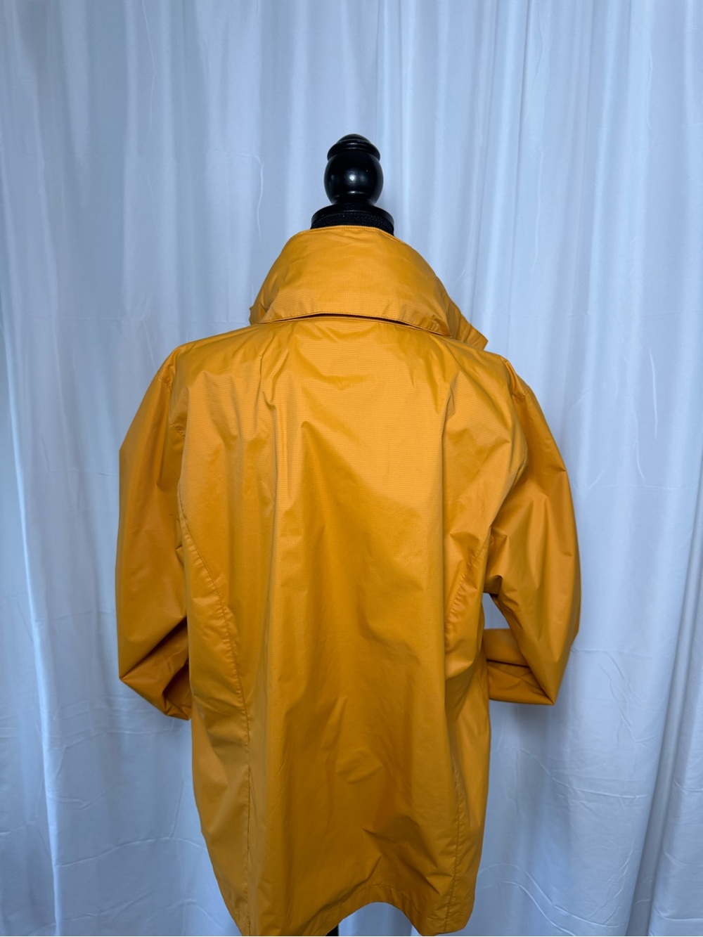 Swiss Tech Women's Plus 1X Mustard Yellow Packable Hood Rain Jacket Lightweight - Picture 4 of 12